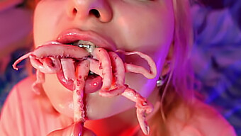 Arya Grander Indulges In Her Salivation Fetish In This Weird Video